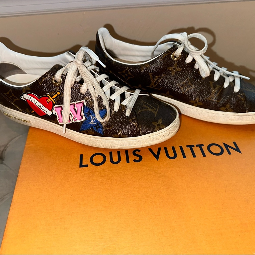Louis Vuitton Shoes | Louis Vuitton Front Row Patchwork Sneaker| Size: 37 |